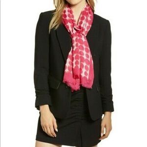 Kate Spade Seasonless Dot Oblong Scarf in Begonia Bloom